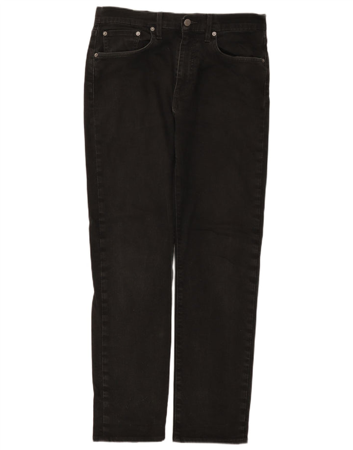 Levi's Mens 502 Tapered Jeans W32 L32 Μαύρο βαμβακερό