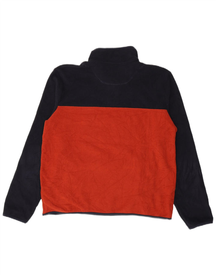 Marks & Spencer Ανδρικά κουμπιά για λαιμό Fleece Jumper Μεσαίο πορτοκαλί χρώμα