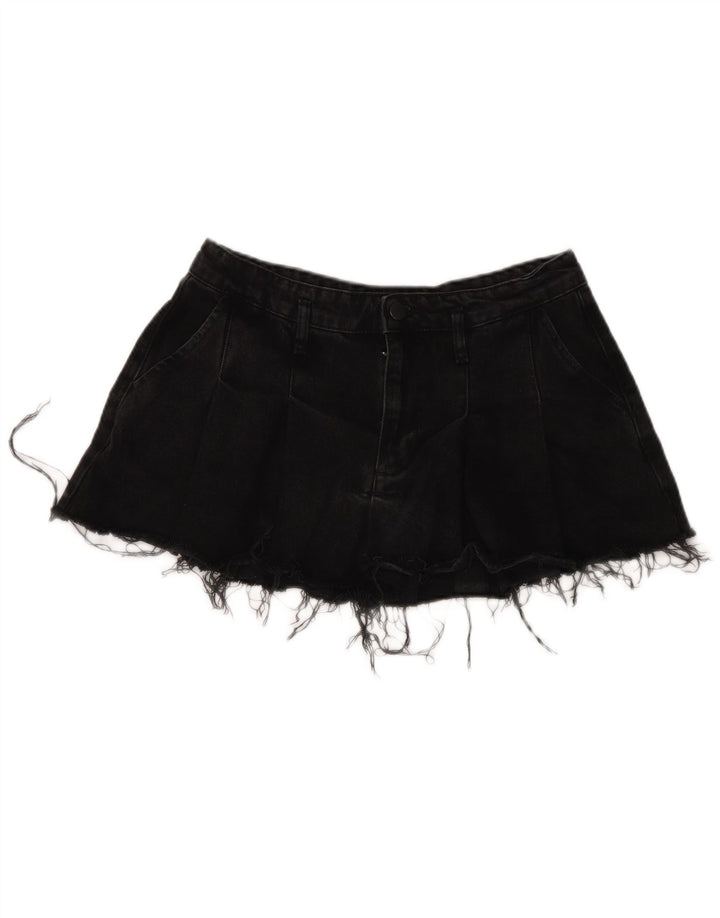 Zara Γυναικεία Μίνι Τζιν Φούστα Μεσαία W32 Μαύρη Βαμβακερή