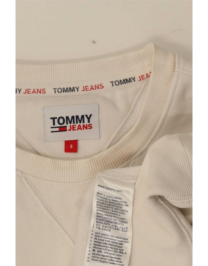 Γραφικό ανδρικό φούτερ Tommy Hilfiger Jumper Μικρό λευκό βαμβακερό