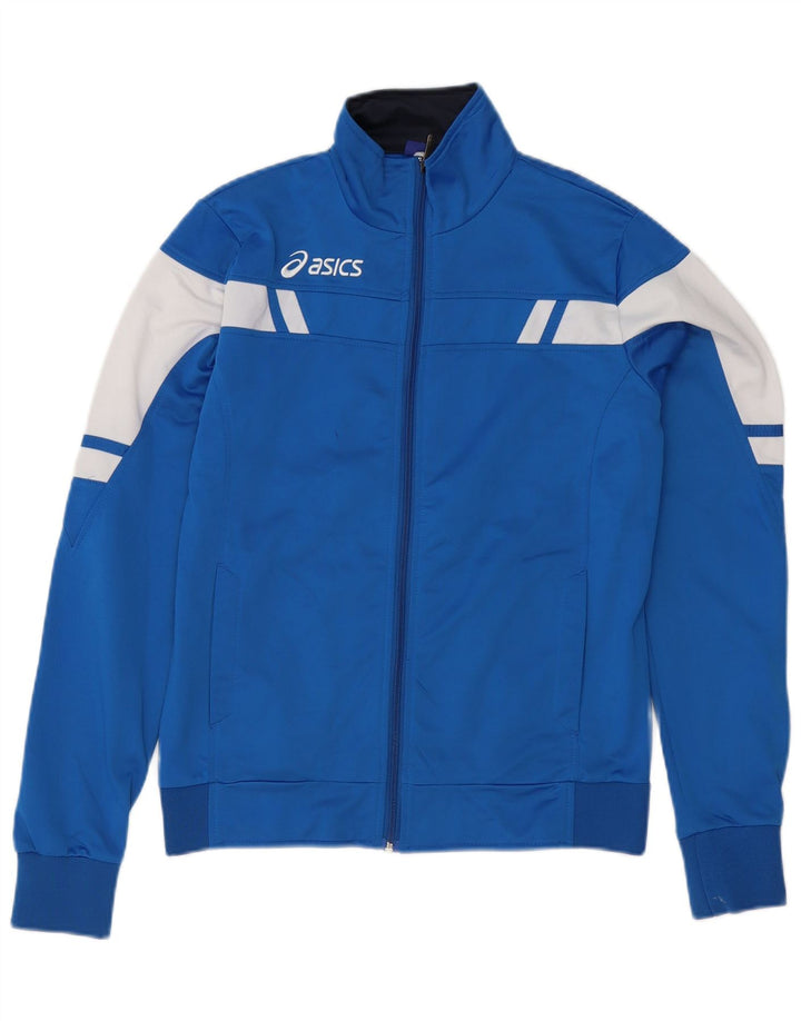 Asics Boys αθλητική φόρμα Top Jacket 13-14 Years Blue Colourblock Polyester