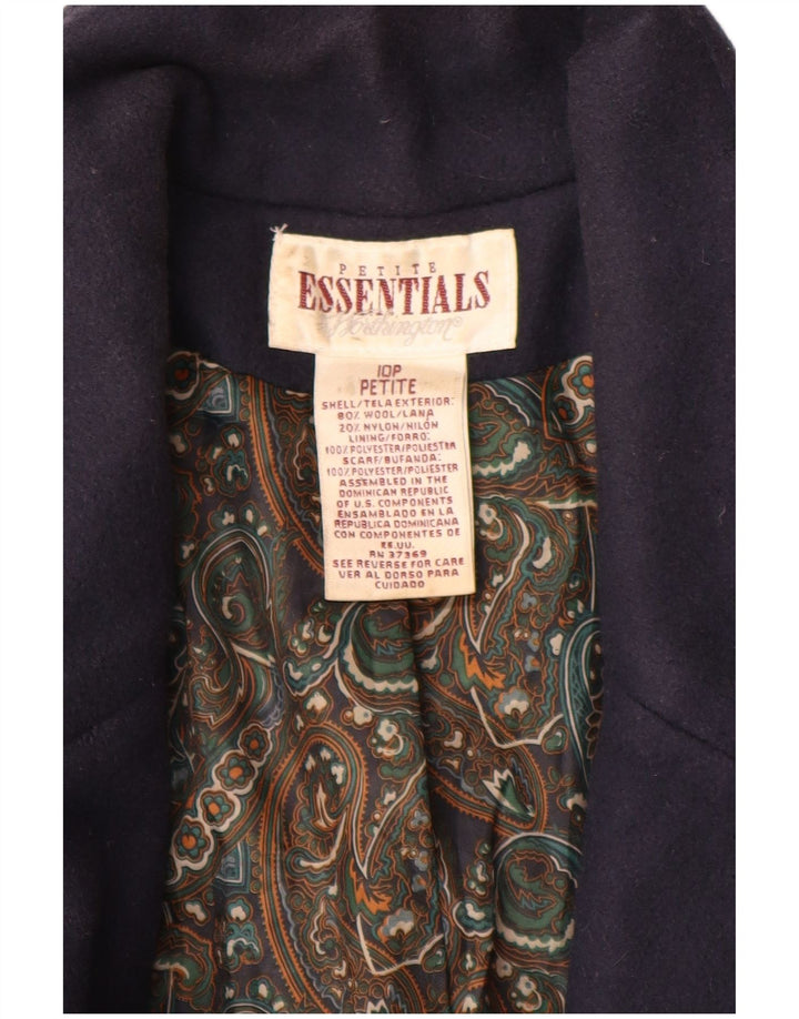 Worthington Essentials Γυναικείο παλτό με διπλό στήθος US 10 Large Navy Blue