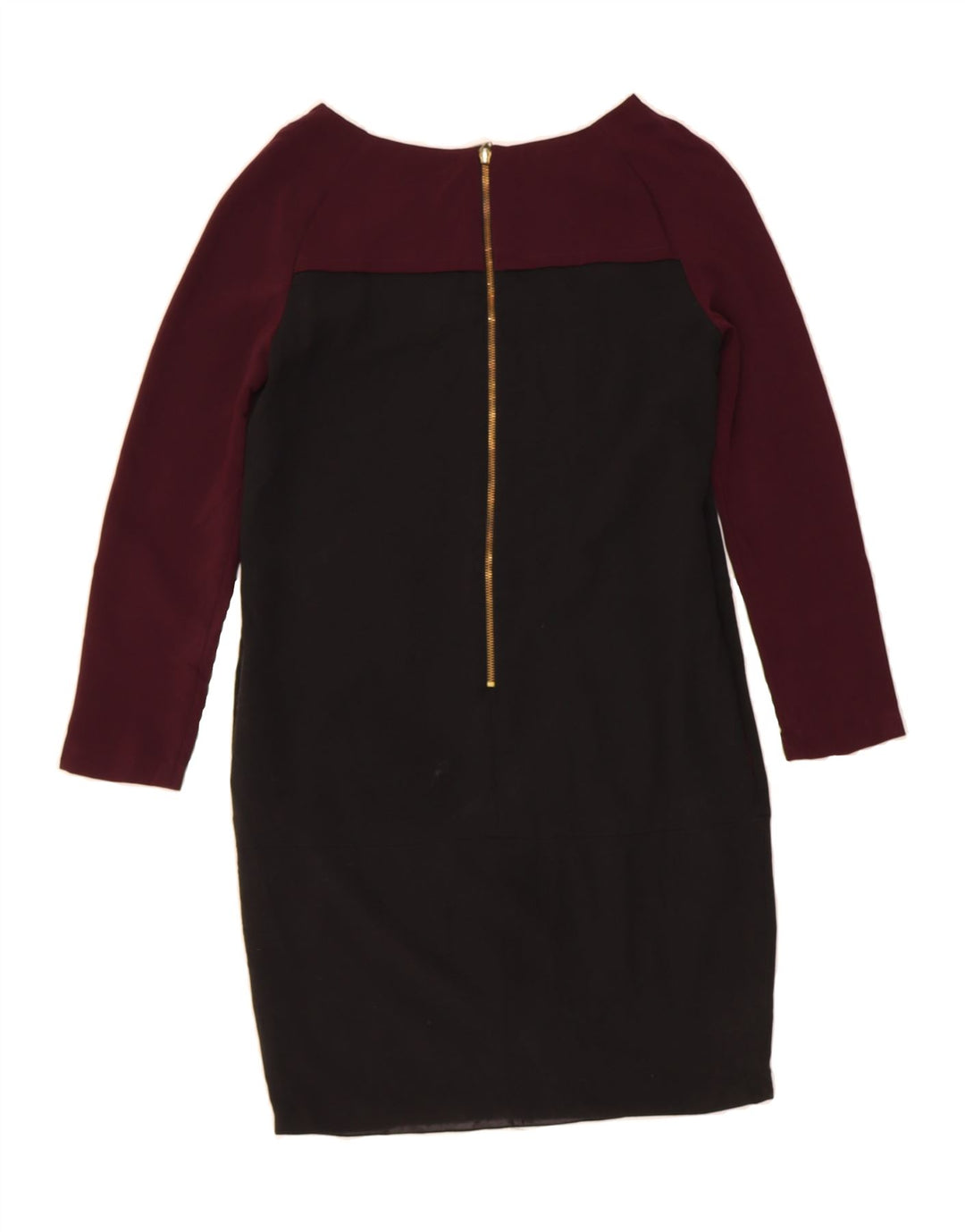 ZARA Womens 3/4 Sleeve Basic Dress UK 10 Small Black Colourblock Vintage Zara and Second-Hand Zara from Messina Hembry 