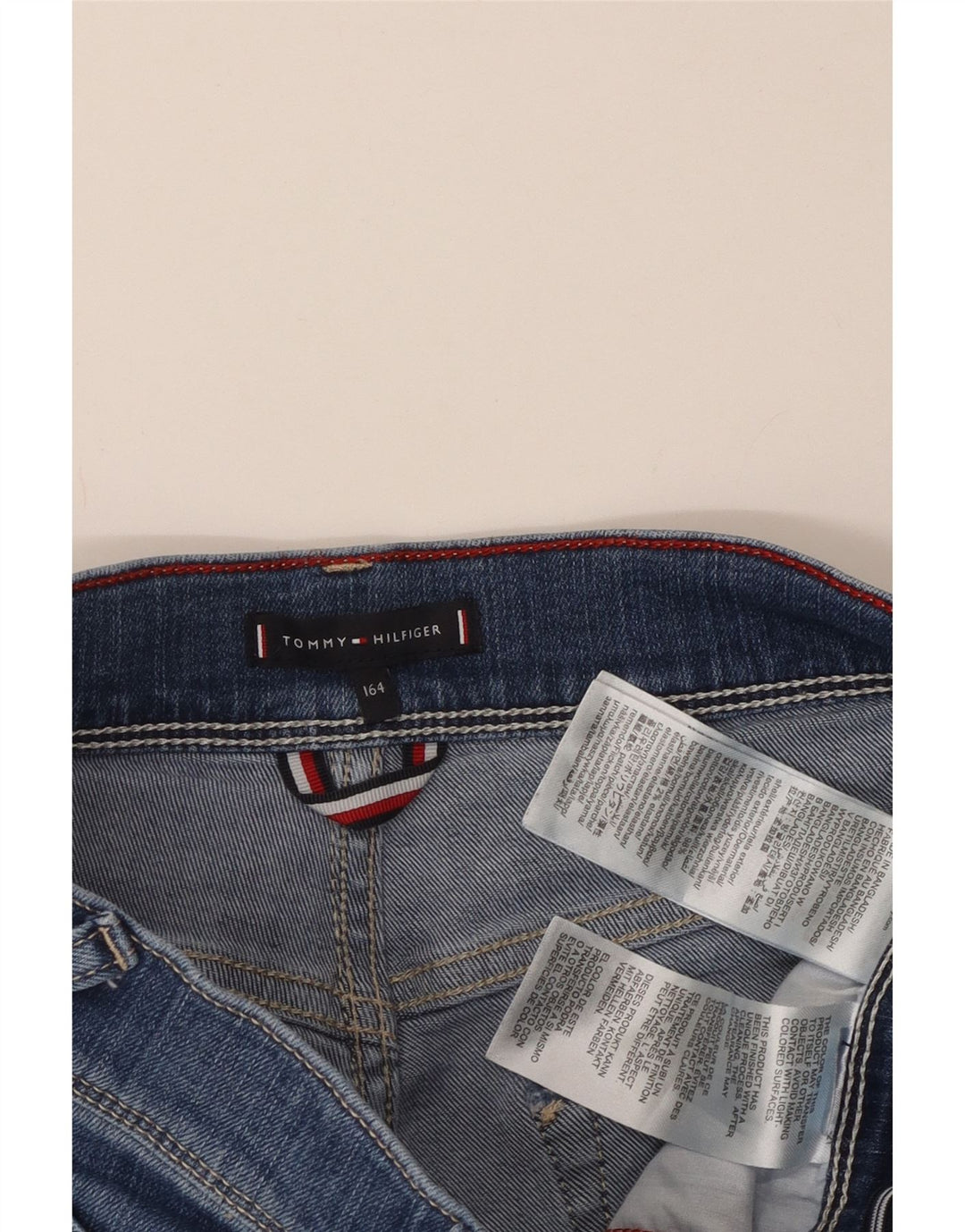 TOMMY HILFIGER Boys Slim Jeans 13-14 ετών W28 L28 Μπλε βαμβακερό