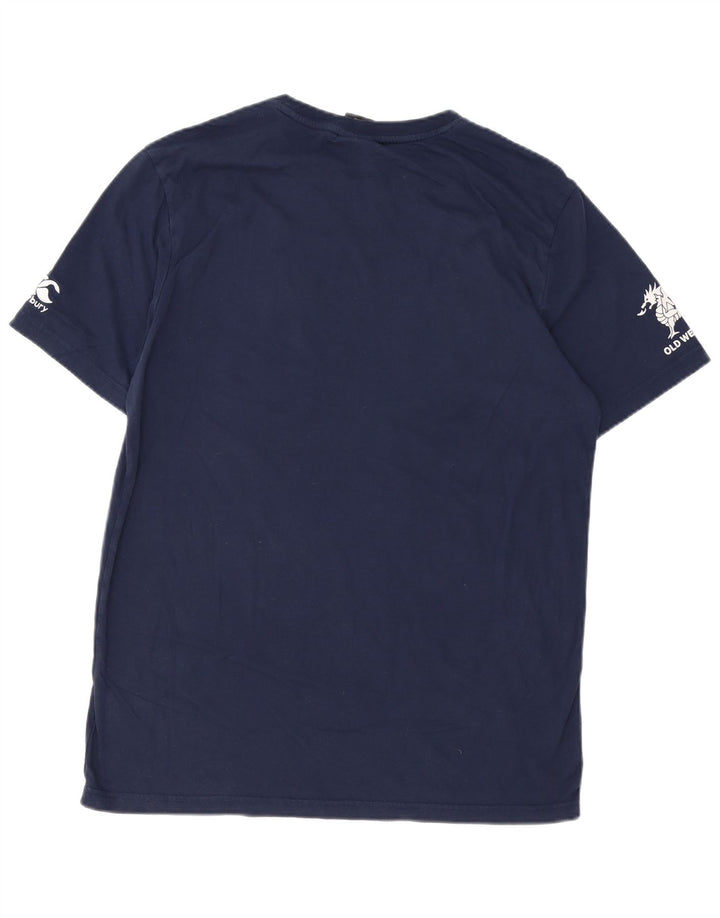 Ανδρικό γραφικό T-Shirt CANTERBURY Top XL Navy Blue Cotton