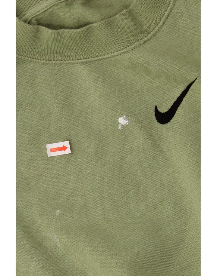 Ανδρικό φούτερ Nike με φαρδιά μπλούζα, μικρό πράσινο βαμβακερό