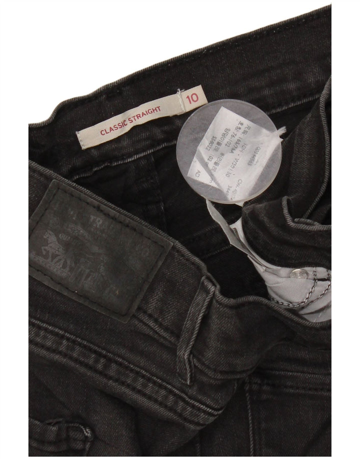 Levi's Womens Classics Classics Fit Straight Jeans US 10 Large W30 L30 Black