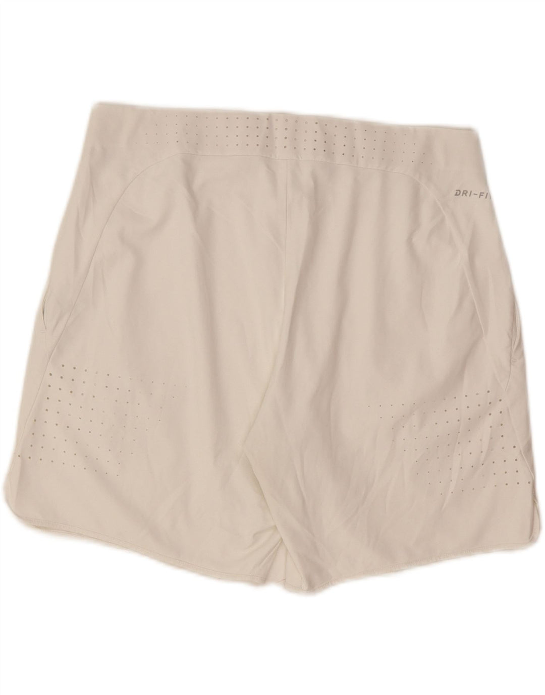 NIKE Womens Dri Fit Sport Shorts UK 14 Medium  White Polyester Vintage Nike and Second-Hand Nike from Messina Hembry 