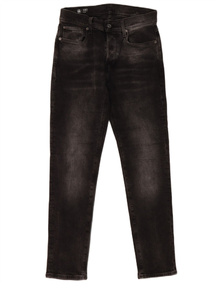 G-Star Γυναικείο 3301 Slim Jeans W28 L32 Μαύρο βαμβακερό