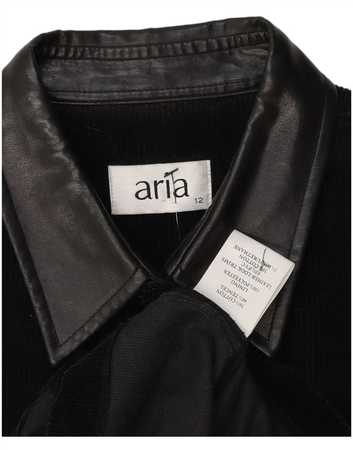 Γυναικείο αμάνικο κοτλέ μπλούζα ARIA UK 12 Medium Black Tencel