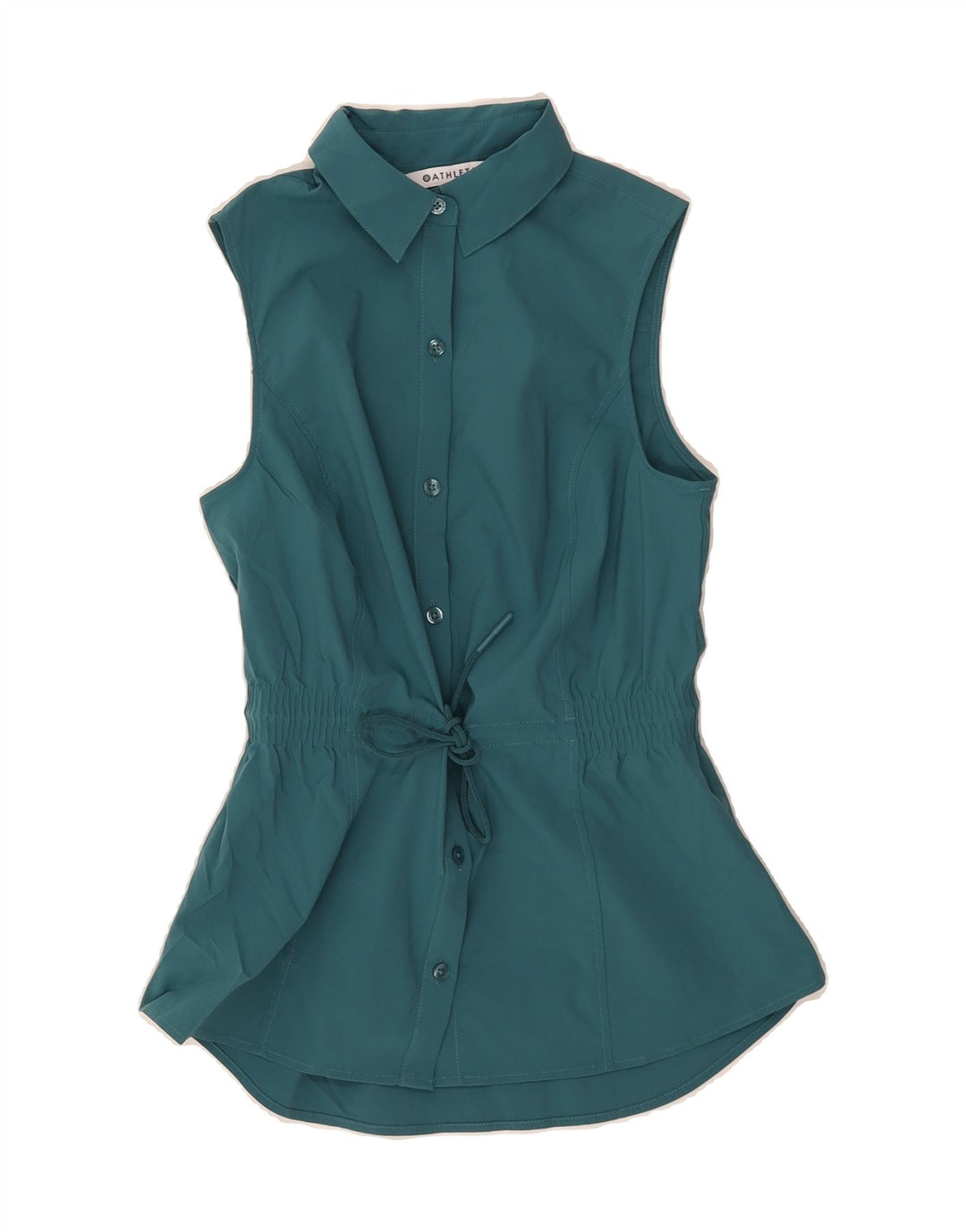 ATHLETA Womens Sleeveless Shirt Blouse UK 6 XS Blue Polyester Vintage Athleta and Second-Hand Athleta from Messina Hembry 