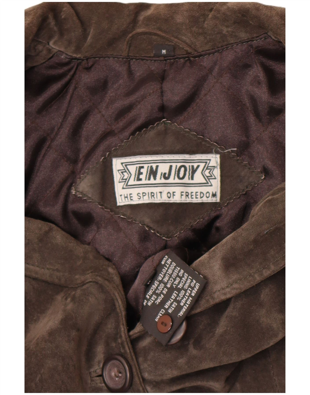 ENJOY Γυναικείο Suede Blazer Jacket UK 14 Medium Grey Leather