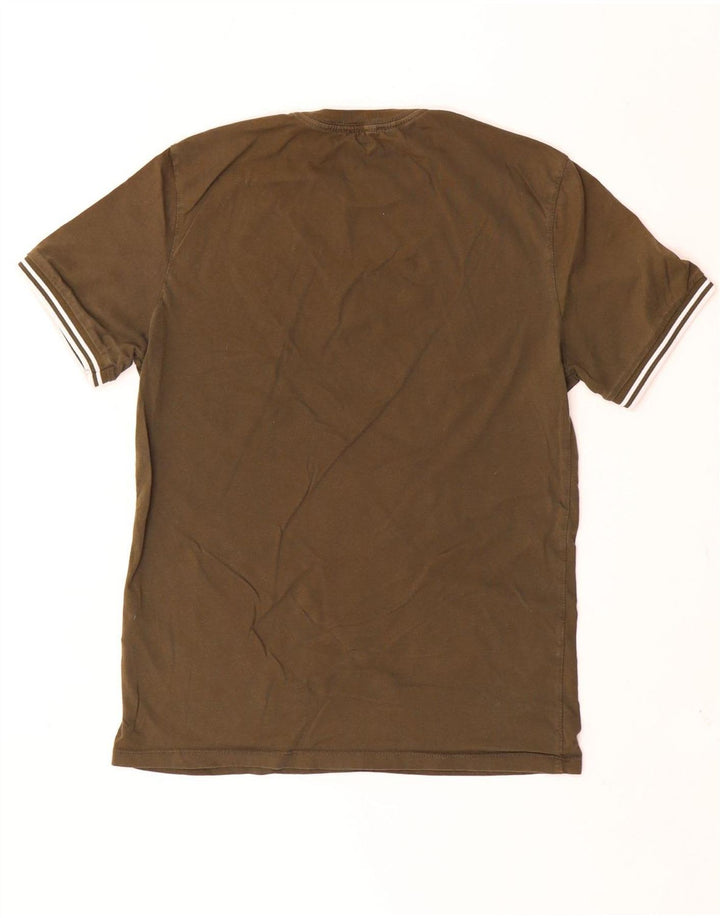Ανδρικό T-Shirt REISS Top Μικρό Χακί Βαμβακερό