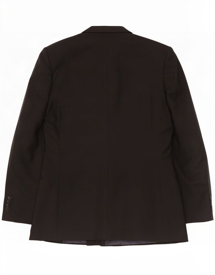 Valentino Ανδρικό Σακάκι Blazer με διπλό στήθος IT 50 μεγάλο μαύρο παρθένο μαλλί