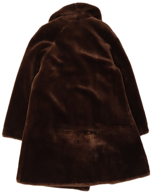 Γυναικείο παλτό Furnatic Faux Fur UK 12 Ακρυλικό μεσαίου καφέ