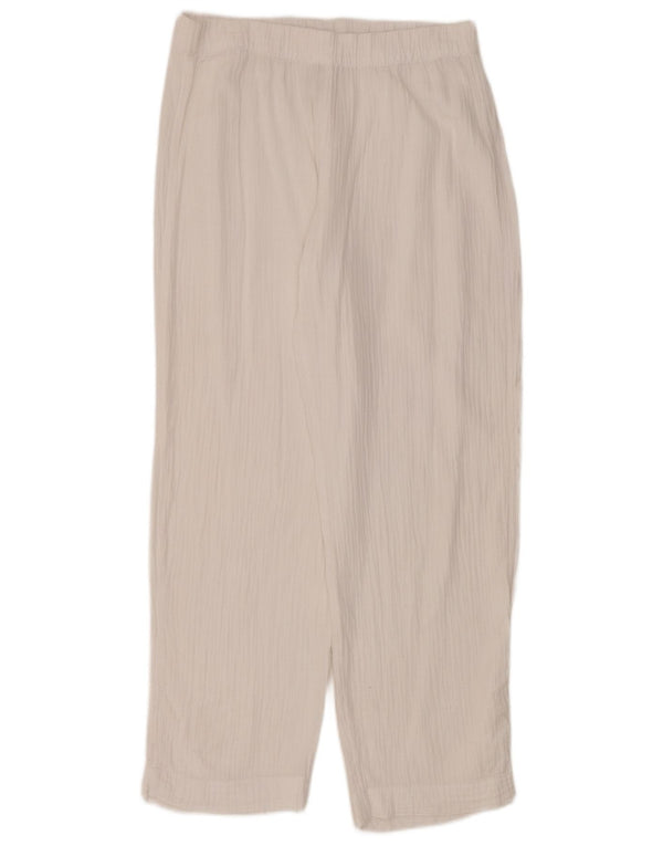 Marks & Spencer Γυναικεία Loose Fit Casual Παντελόνια UK 10 Small W32 L30 White