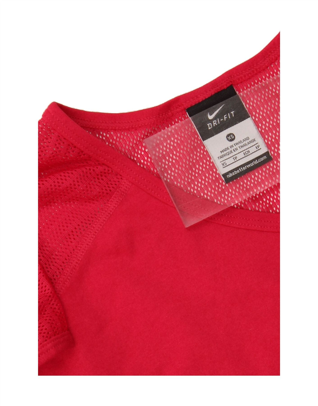 NIKE Womens Dri Fit T-Shirt Top UK 6 XS Red Polyester Vintage Nike and Second-Hand Nike from Messina Hembry 