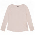 Massimo Dutti Γυναικεία See Through Top Longseve UK 12 Medium White Lyocell