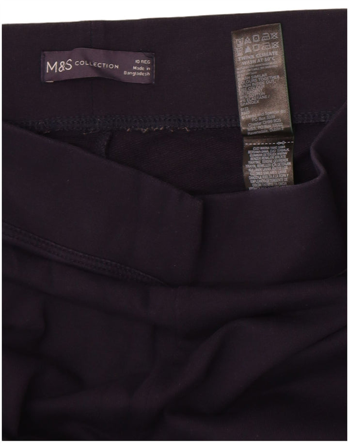 Marks & Spencer Γυναικεία Κολάν UK 10 Small Navy Blue Cotton