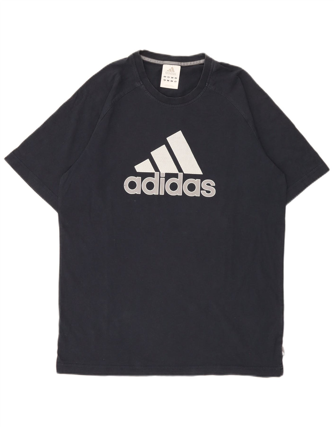 Ανδρικό γραφικό T-Shirt Adidas Top από μεσαίο μπλε ναυτικό βαμβακερό