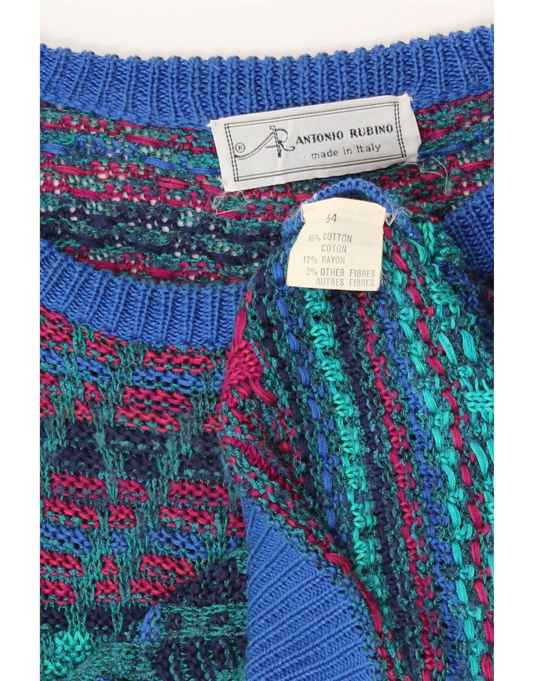 Ανδρικό πουλόβερ Rantonio Rubino Boat Neck Jumper IT 54 XL Πολύχρωμο