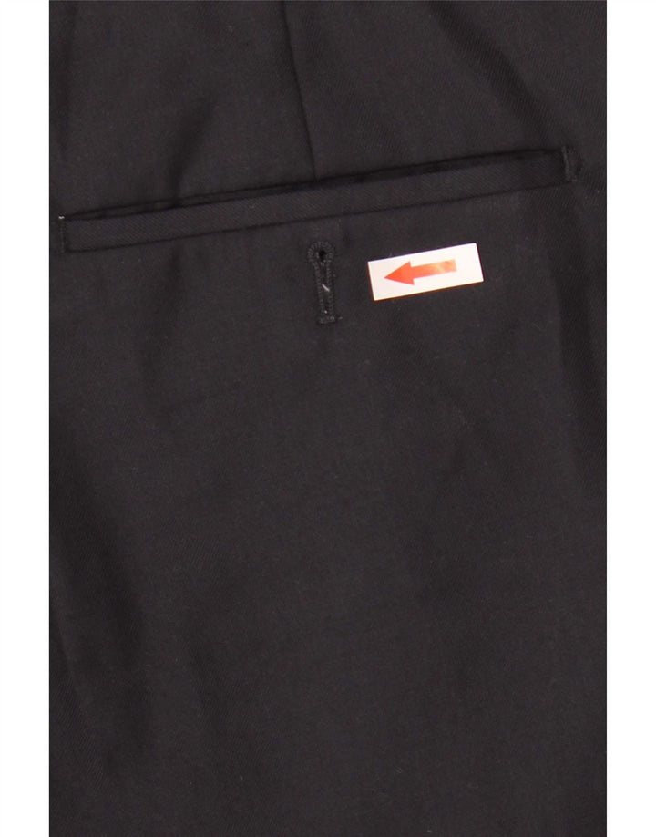 Ανδρικό ίσιο παντελόνι Marks & Spencer W36 L31 Navy Blue Wool
