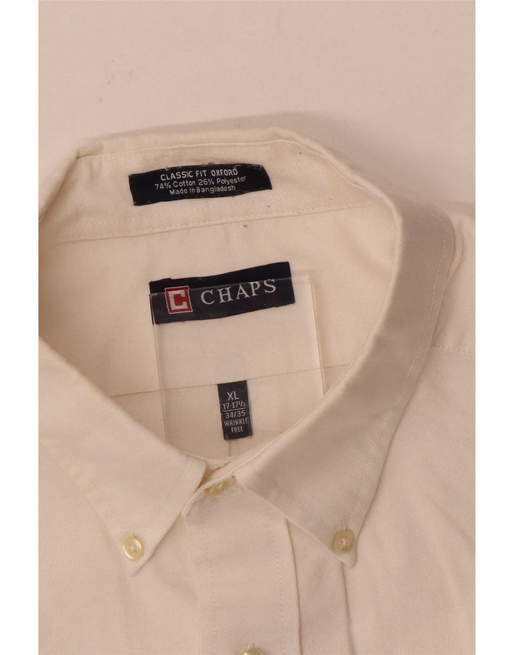 Chaps Ανδρικό πουκάμισο Classic Fit Size 17 1/2 XL Λευκό βαμβακερό