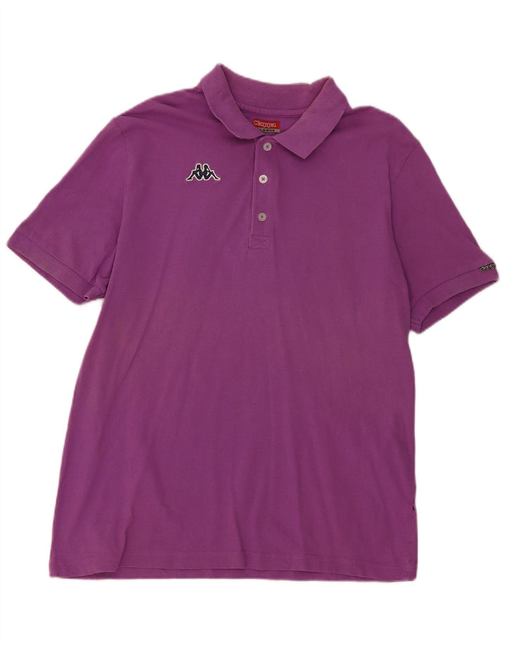 Ανδρικό μπλουζάκι πόλο Kappa XL Purple