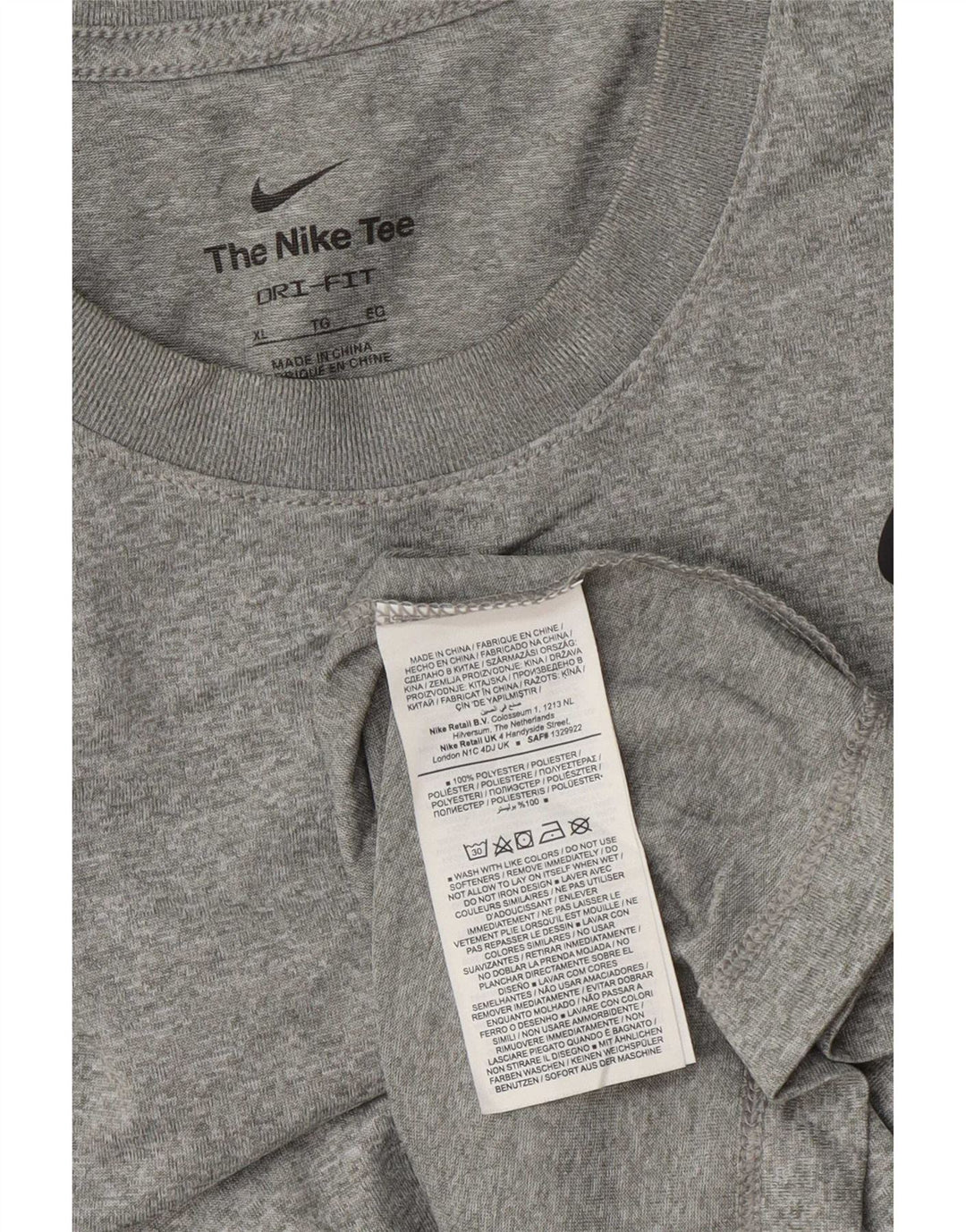 Ανδρικό τοπ Nike Dri Fit Μακρυμάνικο XL Γκρι πολυεστέρας