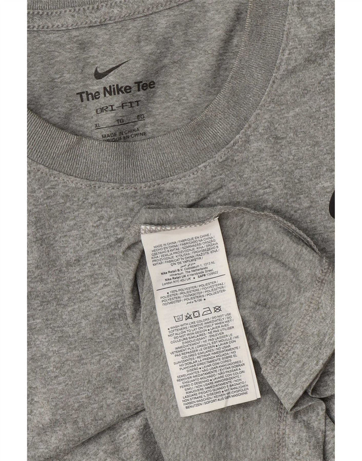 Ανδρικό τοπ Nike Dri Fit Μακρυμάνικο XL Γκρι πολυεστέρας