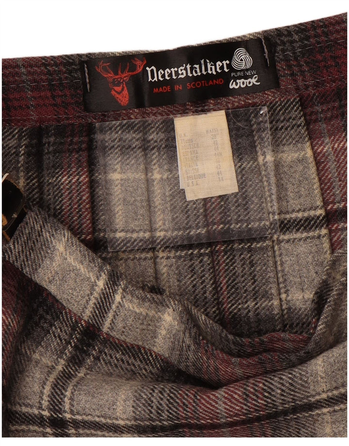 Deerstalker Γυναικεία Πλισέ Wrap Φούστα W28 Μεσαίο κόκκινο καρό μαλλί