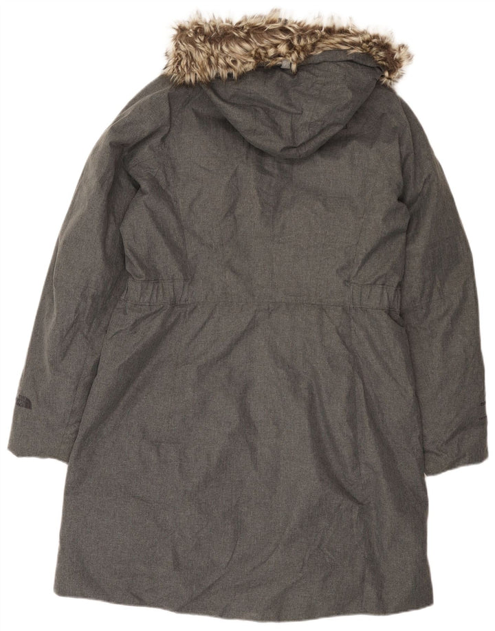 The North Face γυναικείο παλτό με κουκούλα UK 16 Large Grey Polyester