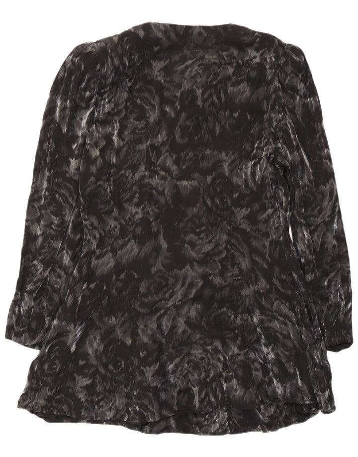 Michele Boyard Γυναικείο πουκάμισο Longline Μπλούζα EU 40 Medium Black Floral