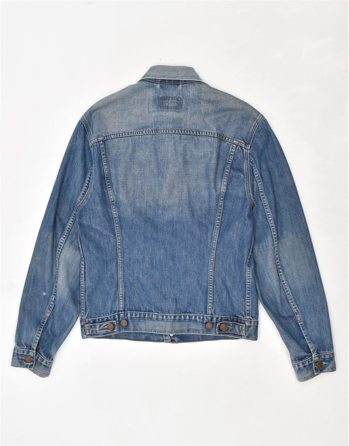 LEVI'S Γυναικείο Τζιν Μπουφάν UK 14 Μεγάλο Μπλε Βαμβακερό
