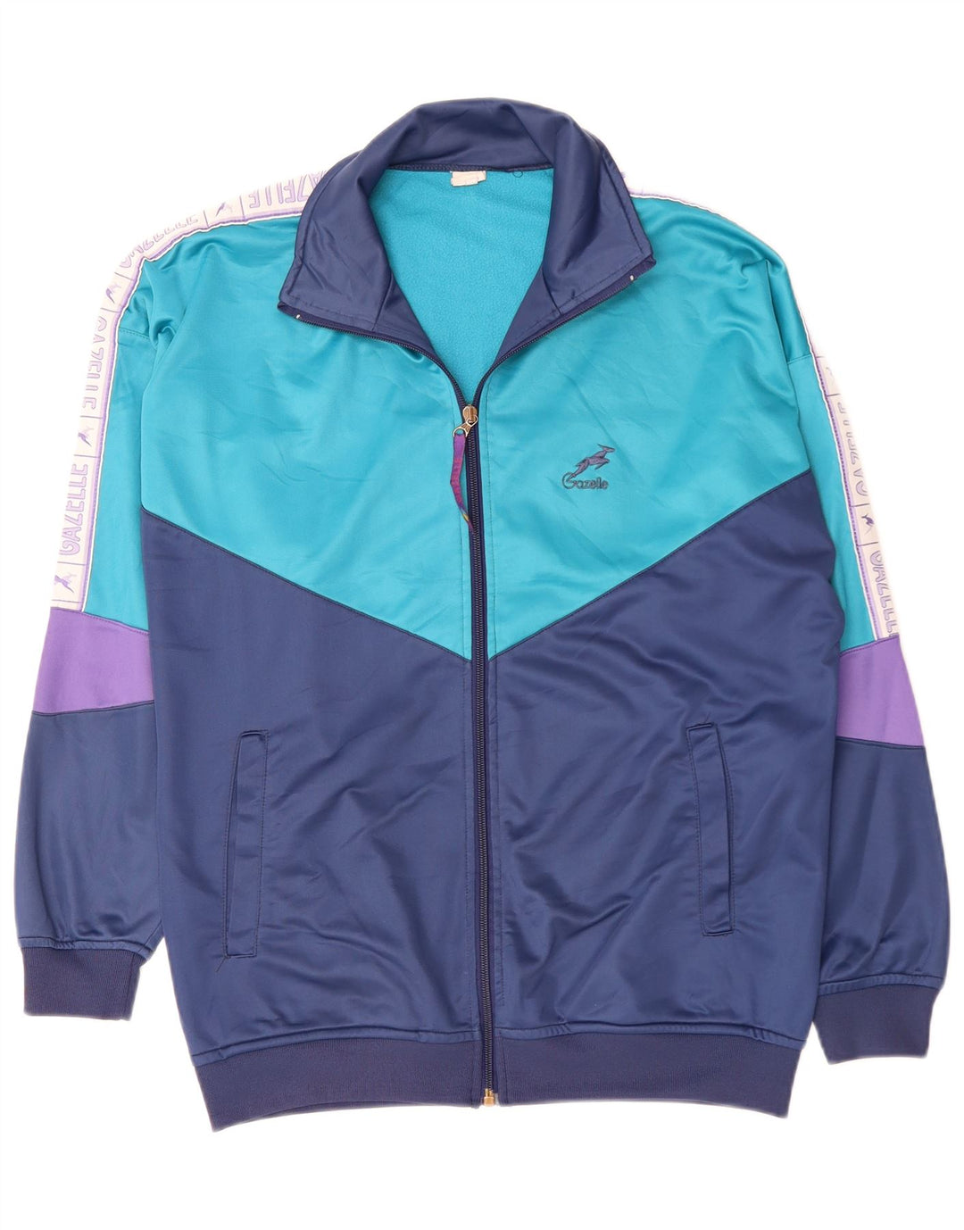 GAZELLE Ανδρική φόρμα φόρμας γραφικών Top Jacket XL Navy Blue Colourblock