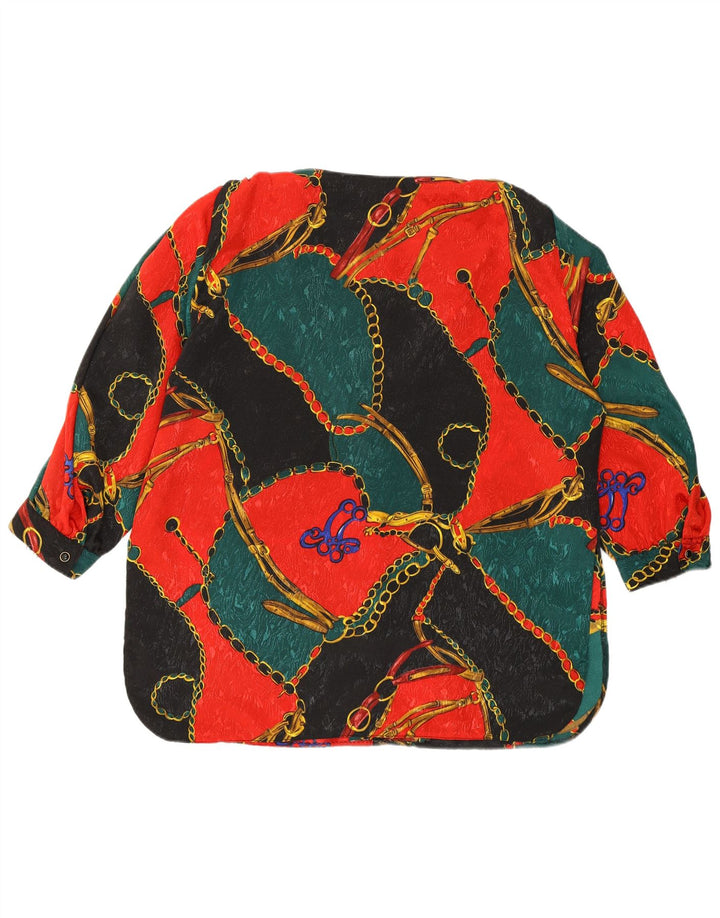 VINTAGE Γυναικείο πουκάμισο Abstract Pattern Μπλούζα UK 18 XL Πολύχρωμο