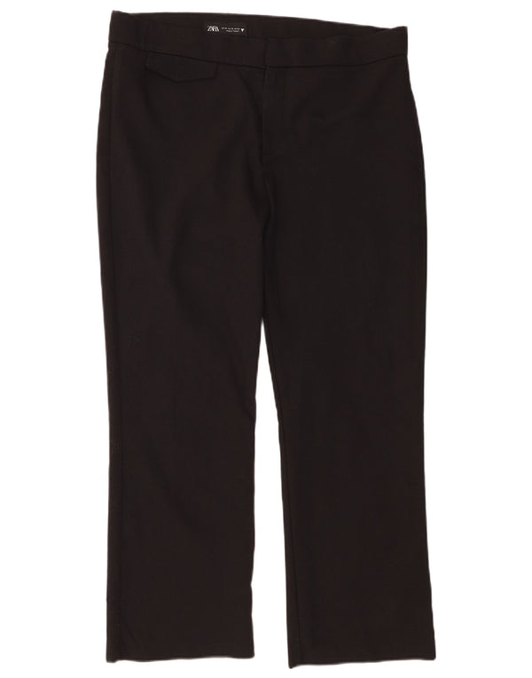 Zara Γυναικείο ίσιο casual παντελόνι XL W32 L25 μαύρο βαμβακερό
