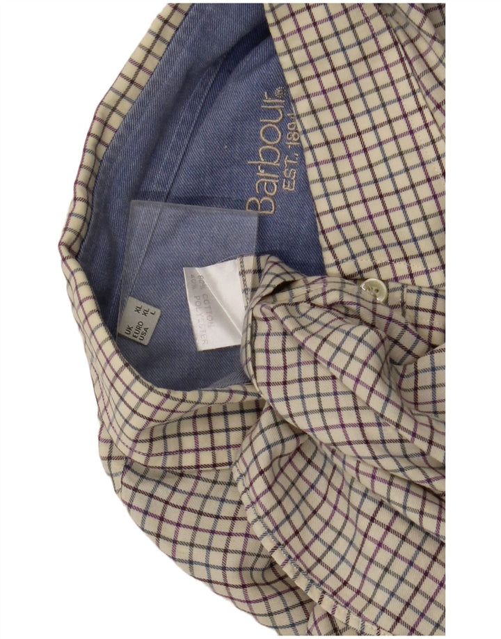 Ανδρικό πουκάμισο Barbour XL Off White, βαμβακερό