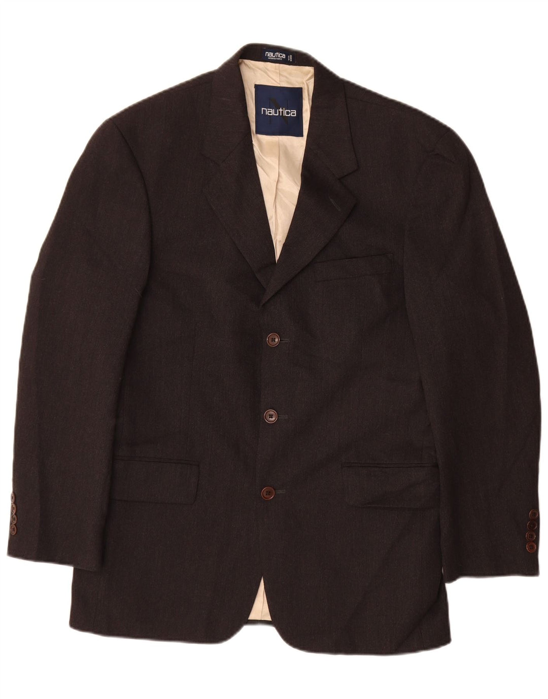 NAUTICA Ανδρικό σακάκι σακάκι με 3 κουμπιά UK 38 Medium Grey Wool