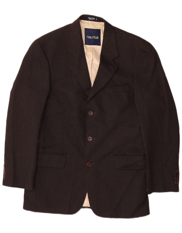 NAUTICA Ανδρικό σακάκι σακάκι με 3 κουμπιά UK 38 Medium Grey Wool