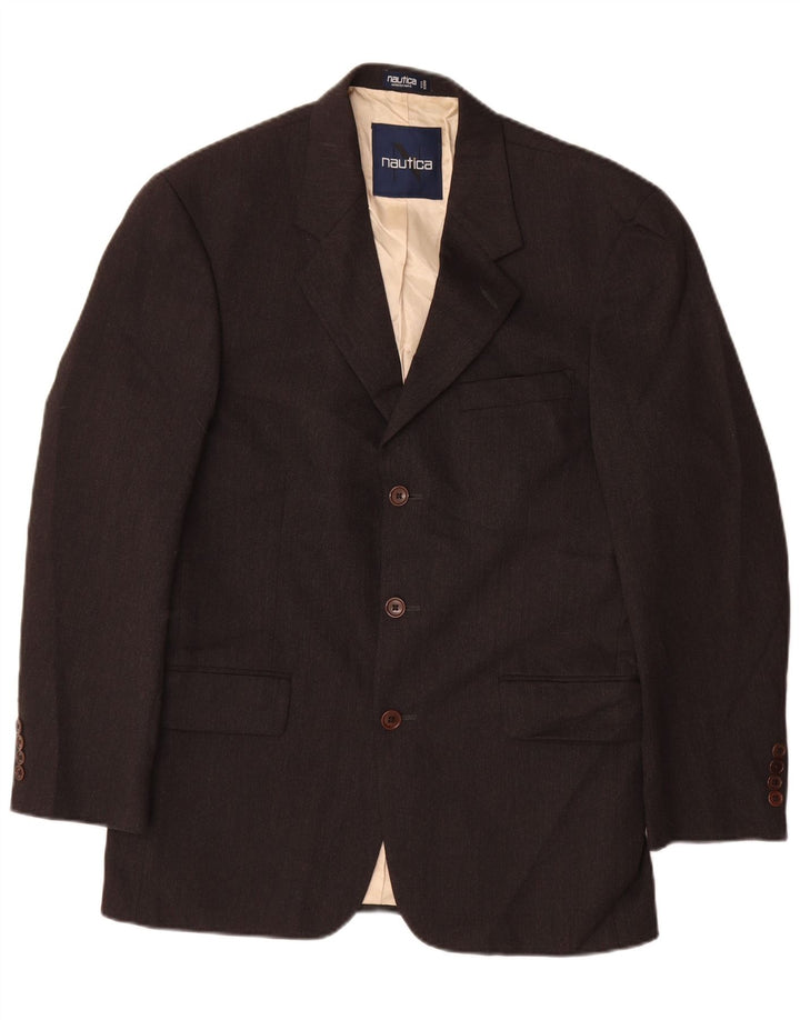 NAUTICA Ανδρικό σακάκι σακάκι με 3 κουμπιά UK 38 Medium Grey Wool