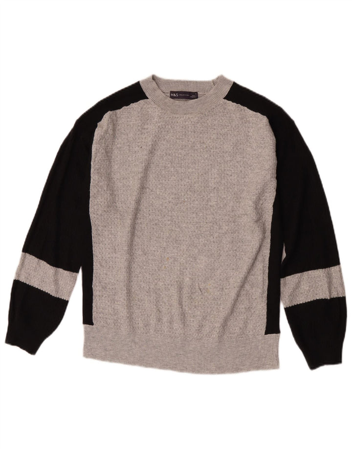 Marks & Spencer Γυναικείο πουλόβερ με λαιμόκοψη UK 10 Small Grey