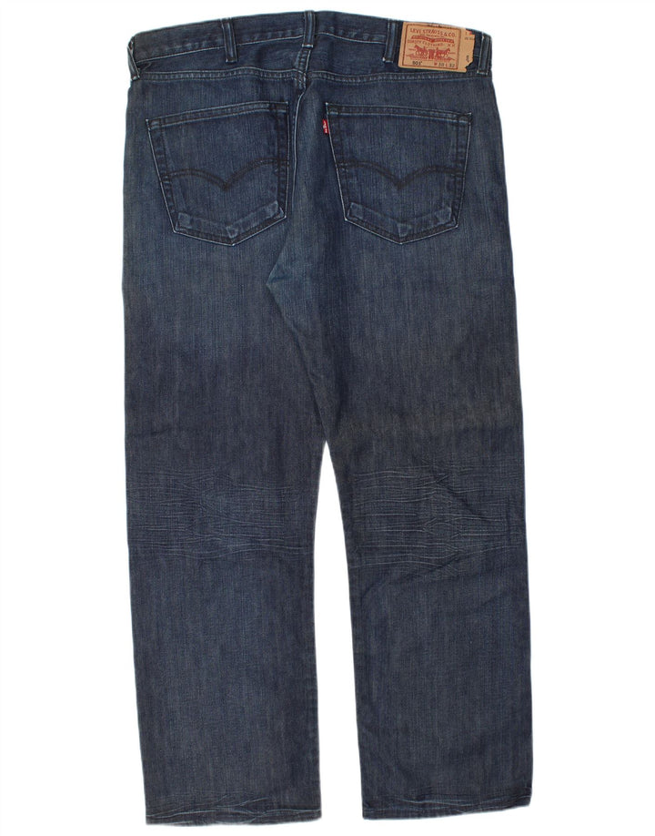 Levi's Mens 501 Straight Jeans W38 L30 Navy Blue Cotton