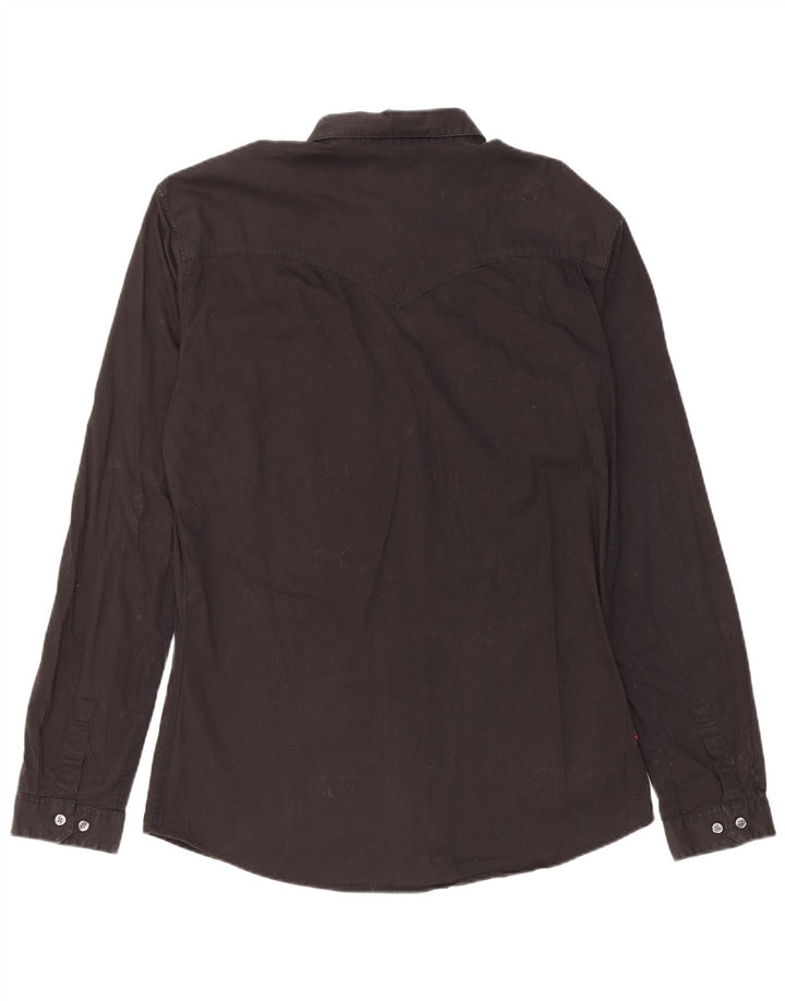Ανδρικό πουκάμισο Levi's Slim Fit XL Μαύρο βαμβακερό