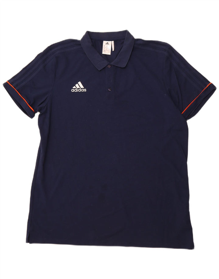 Ανδρικό πουκάμισο ADIDAS Climalite Polo 2XL Navy Blue Cotton