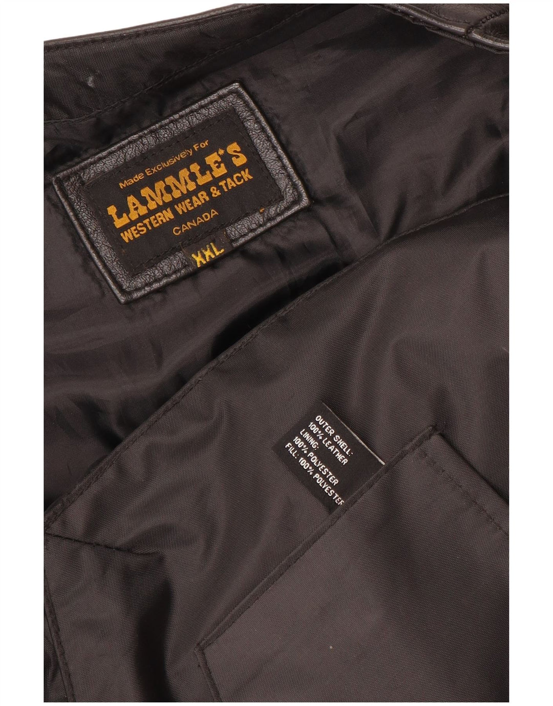 Ανδρικό δερμάτινο γραφικό γιλέκο 2XL της Lammle's Motorstyle