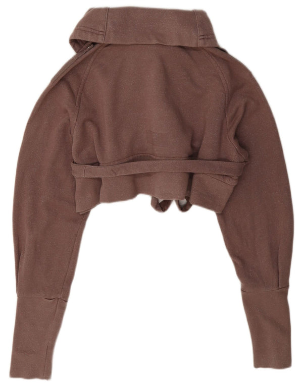 Γυναικεία φόρμα Adidas Crop Oversized Μπουφάν EU 34 XS Καφέ βαμβακερό