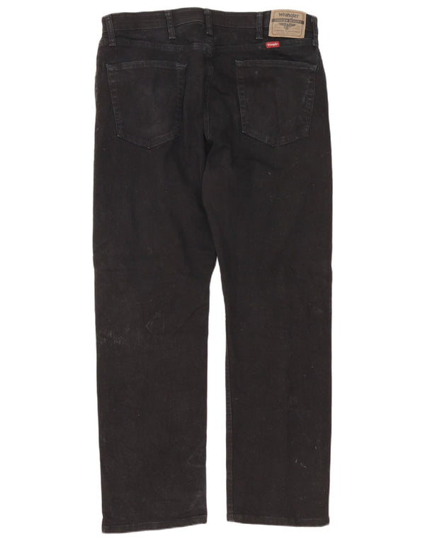 Ανδρικό τζιν Wrangler Regular Fit ίσιο W36 L30 μαύρο βαμβακερό