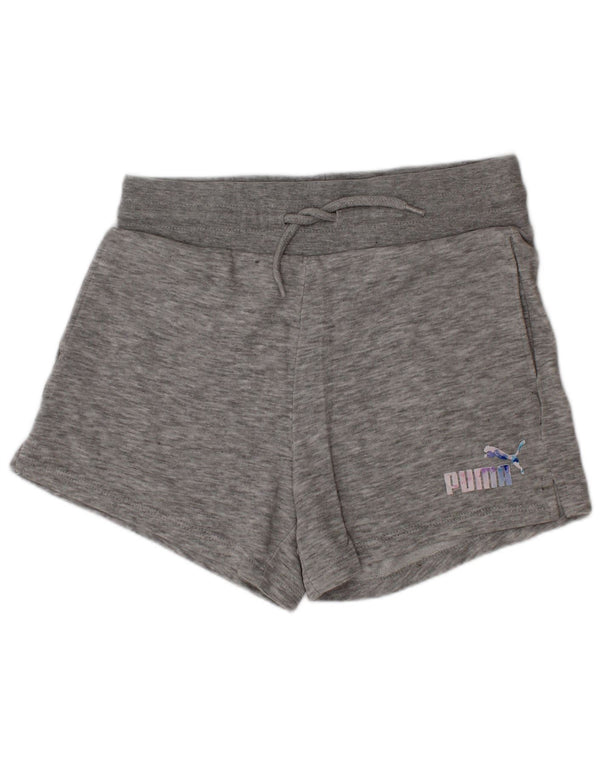 Puma Girls Graphic Sport Short 11-12 Years Medium Grey