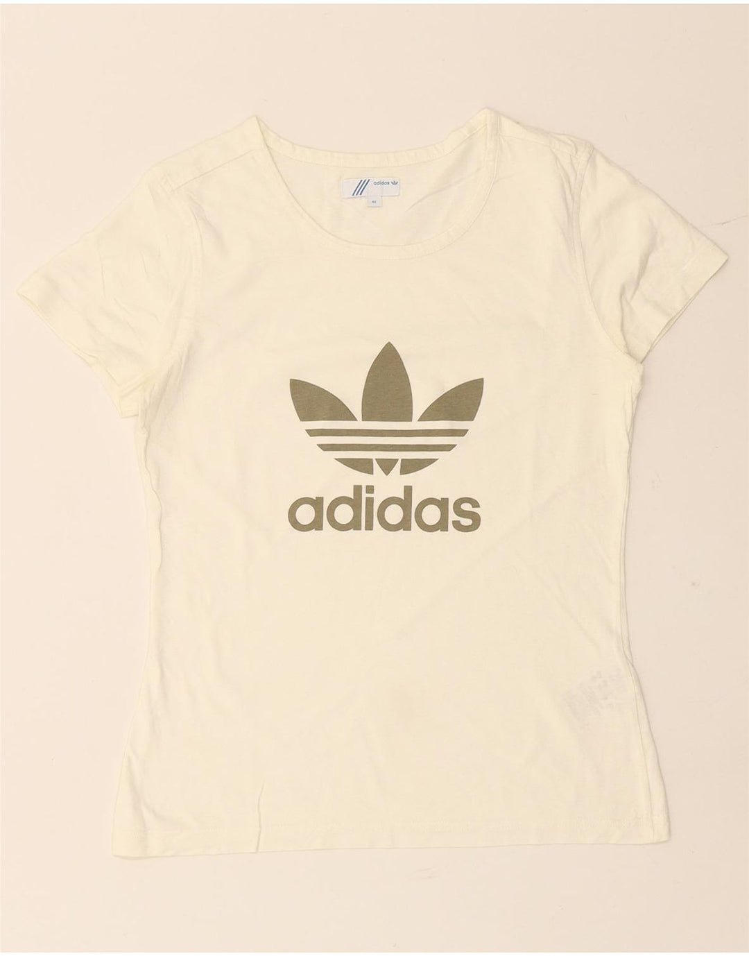 Γυναικείο γραφικό μπλουζάκι ADIDAS Top IT 42 Μεσαίο λευκό βαμβακερό
